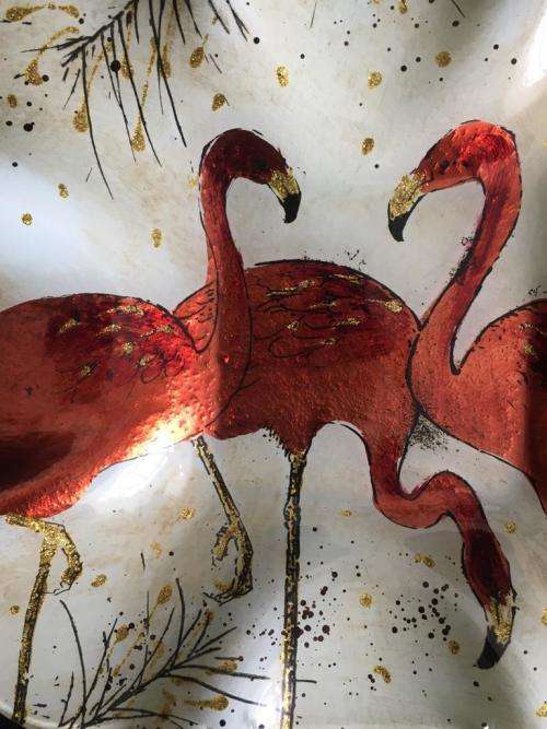 FLAMINGO DECORATIVE WALL HANGING DISPLAY PLATE