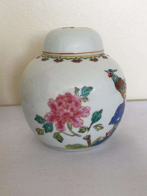 CHINESE GINGER JAR WITH LID