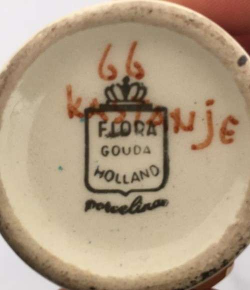 FLORA GOUDA HOLLAND PORCELAIN JUG PITCHER