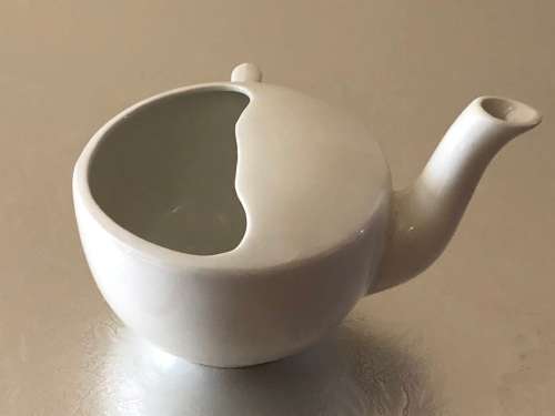 VINTAGE ROYAL WINTON GRIMWADES ENGLAND SIDE HANDLE TEA POT CREAMER CLASSIC WHITE