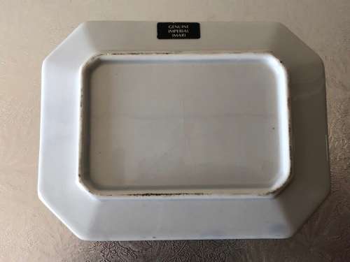 GENUINE IMPERIAL IMARI PLATE WITH LABEL