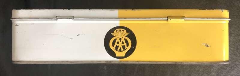 VINTAGE SOUTH AFRICAN AA AUTOMOBILE ASSOCIATION FIRST AID KIT IN TIN WITH CONTENTS