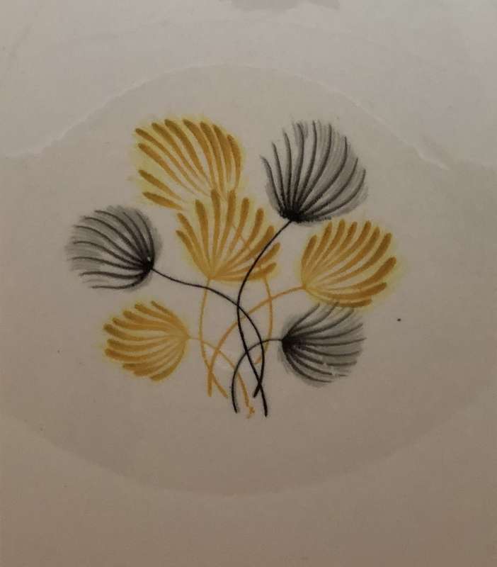 RARE VINTAGE POUNTNEY & CO OF BRISTOL `COTTON GRASS` BOWL