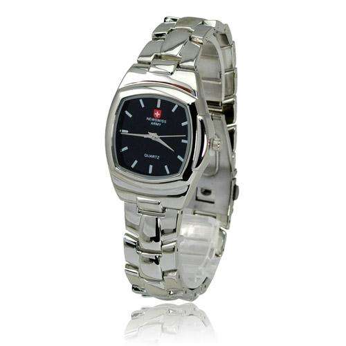 High Quality New Swiss Army Square Dial Stainless Steel Quartz Watch