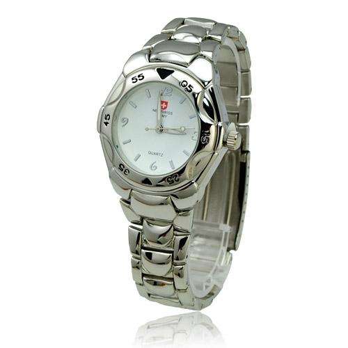 High Quality New Swiss Army Round Dial Stainless Steel Quartz Watch