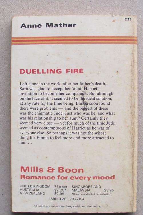 MILLS & BOON: DUELLING FIRE by Anne Mather
