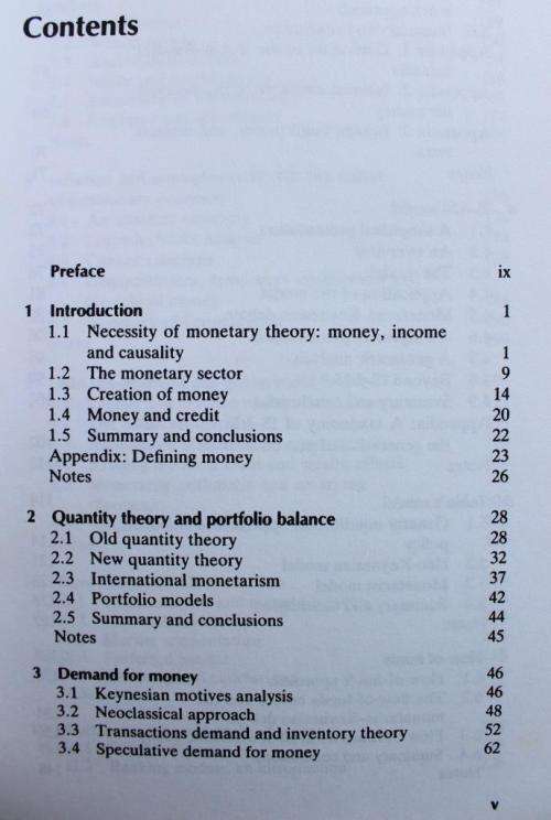 DAVID MONEY, INFLATION AND THE ROLE OF MONEY IN THE ECONOMY
