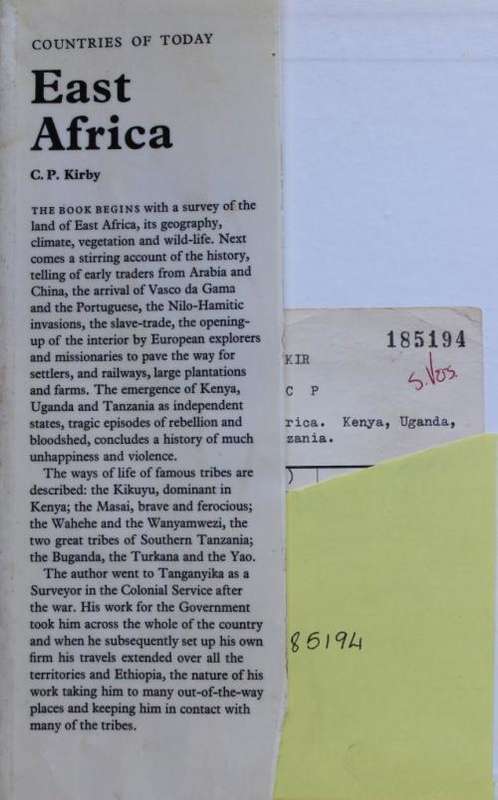 C P Kirby: EAST AFRICA: KENYA, UGANDA, TANZANIA