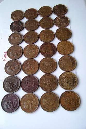 1966-1989 1c Coins (1966-69: Eng & Afr coins) (One bid for 28 coins)