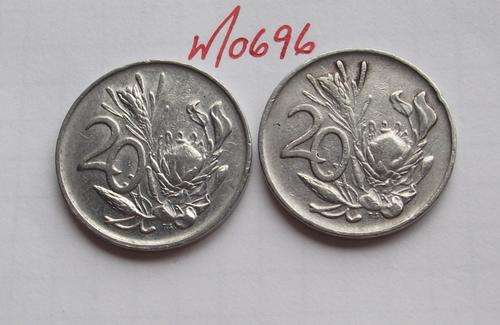 1976 & 1982 20c Coins (One bid for both coins)