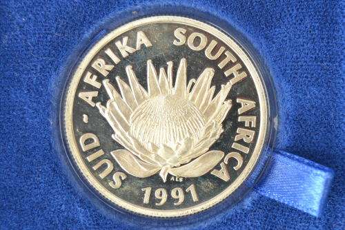 1991 PROTEA SERIES PROOF STERLING SILVER COIN - NURSING EDITION