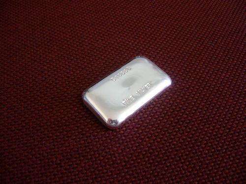 100gram  FINE SILVER CAST BULLION BAR 99,9 FINENESS