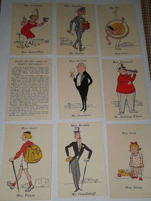 Vintage Shell Card Game - Happy Motorists