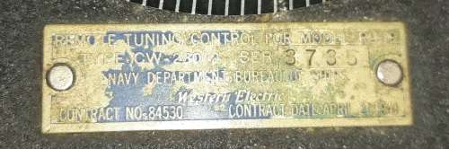 WW2 Western Electric US Navy Remote Tuning Controller