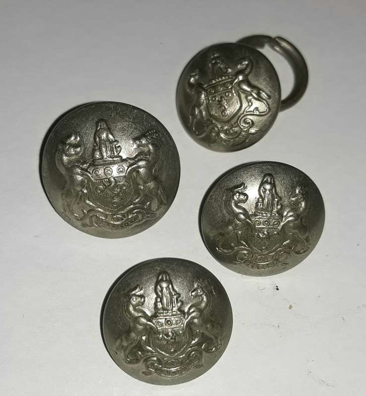 Pre 1902 Cape Colony Volunteer General Issue White Metal Buttons