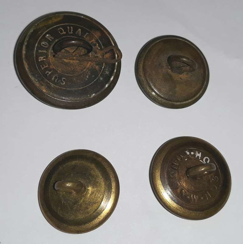 Pre Boer War and Post Boer War Duke of Edinburgh`s Own Volunteer Rifle Buttons