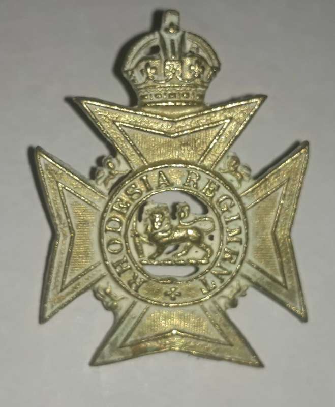 World War Two Rhodesia Regiment Cap Badge