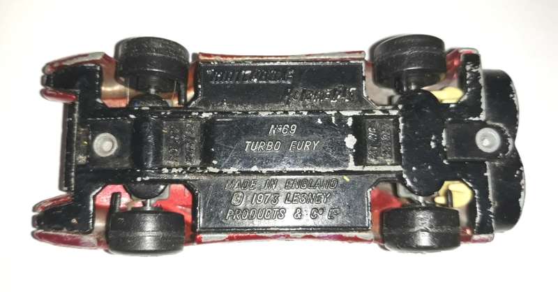 Vintage Matchbox Rolamatics no 69 Turbo Fury Race Car