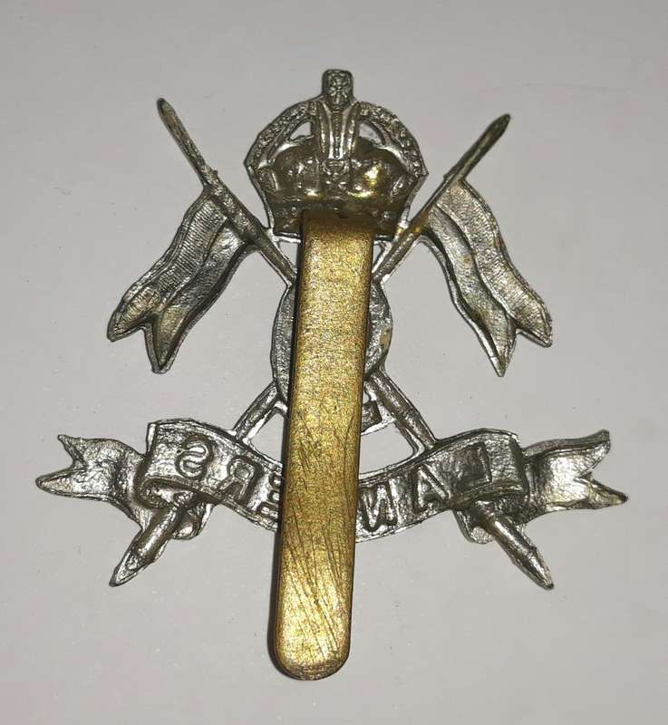 British 9th Lancers Cap Badge