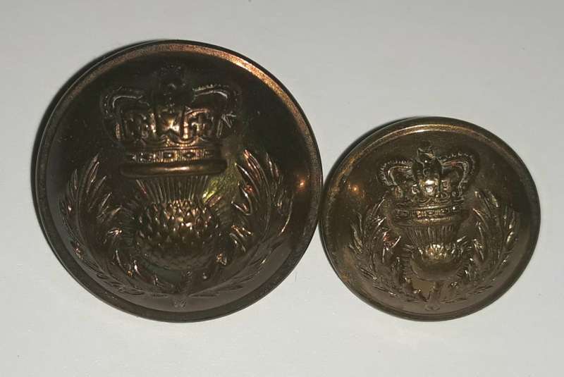 Victorian Era Royal Scots Fusiliers Buttons