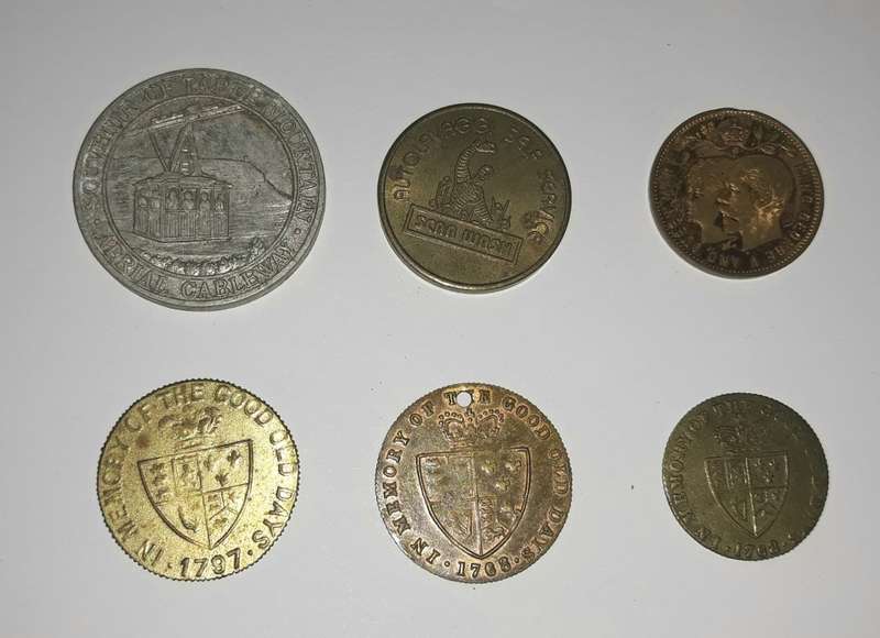 Bunch of Antique and Vintage Tokens