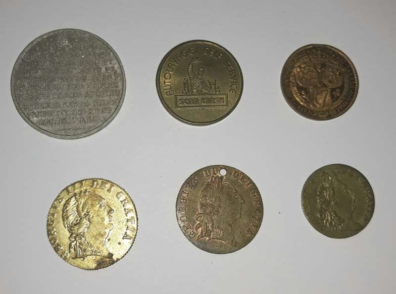 Bunch of Antique and Vintage Tokens
