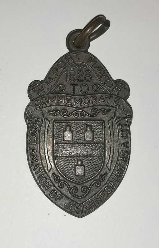Vintage 1928 Johannesburg Commemorative Medal