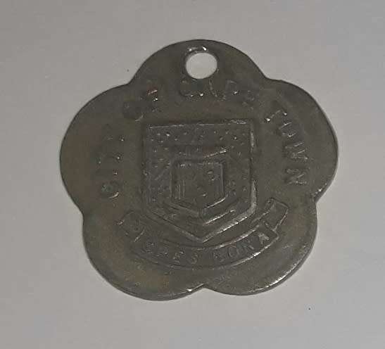 Antique 1916 City of Cape Town Dog License Tag