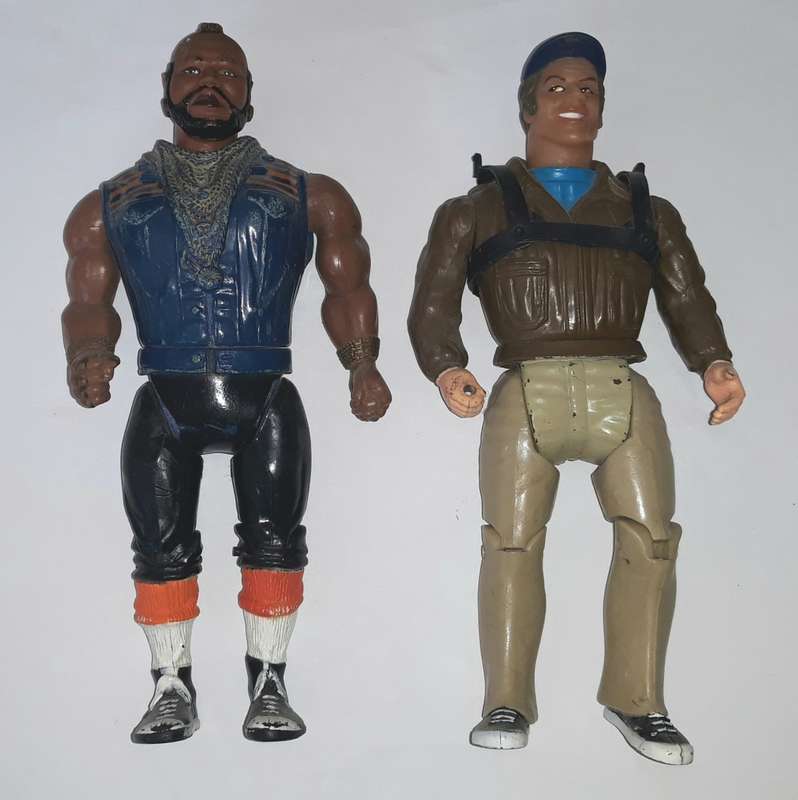 Vintage A-Team Action Figures - Baracus and Murdock