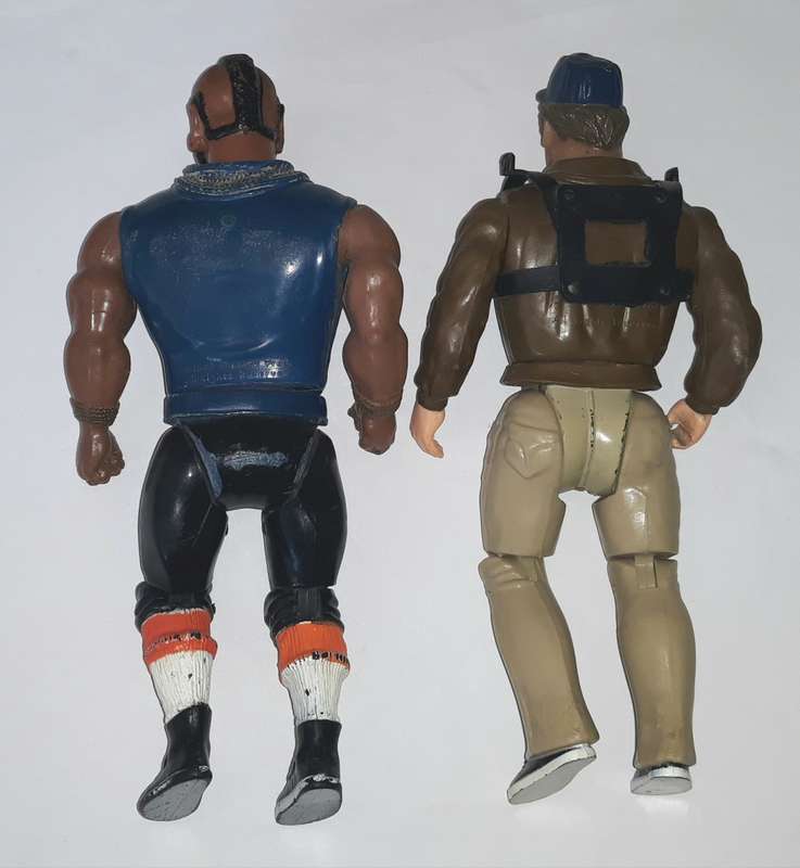 Vintage A-Team Action Figures - Baracus and Murdock