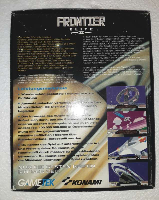 Vintage Frontier Elite II Boxed Space Based Game
