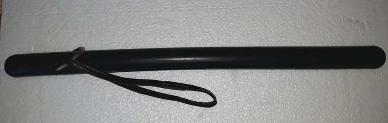Vintage Military Police Night Stick / Baton With Leather Holster