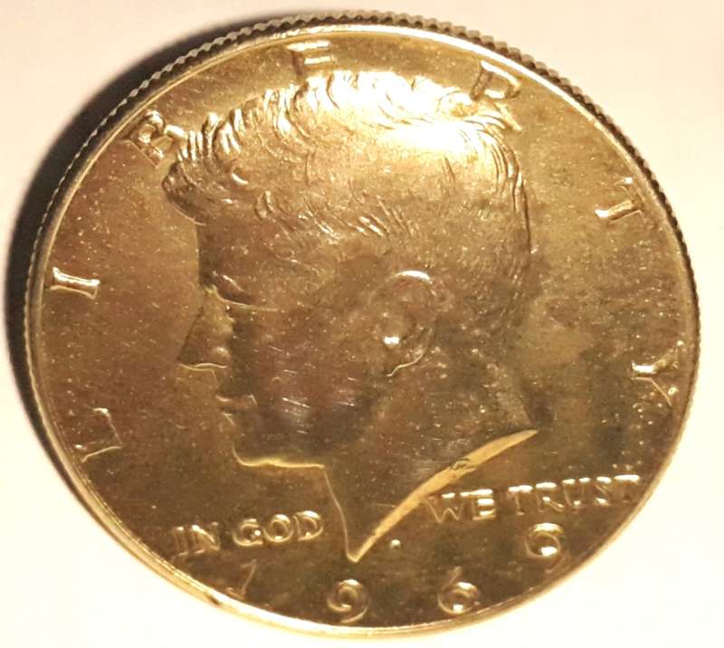 1969 United States Half Dollar Gilt Coin Cufflink