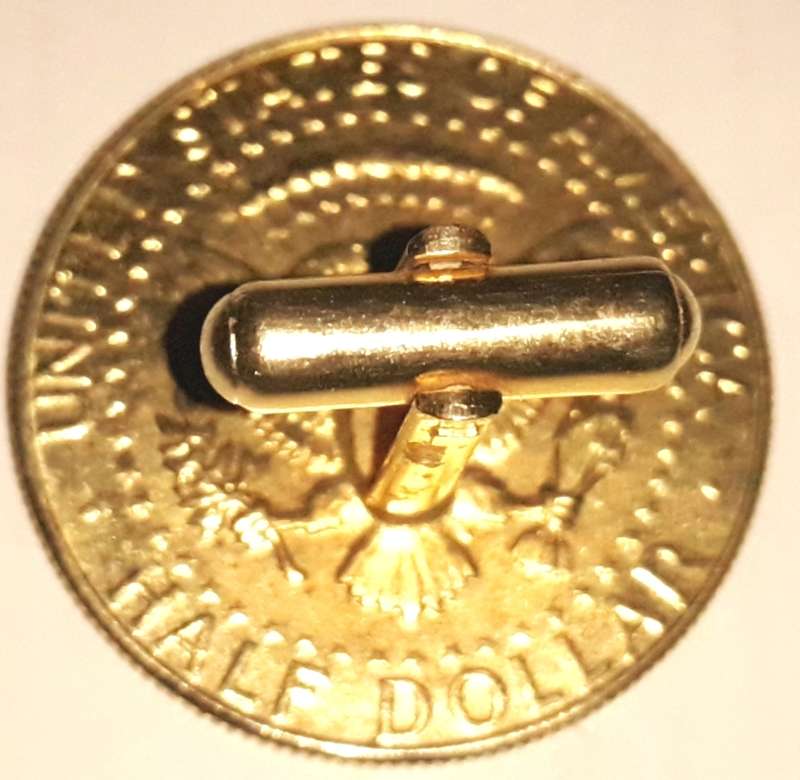1969 United States Half Dollar Gilt Coin Cufflink
