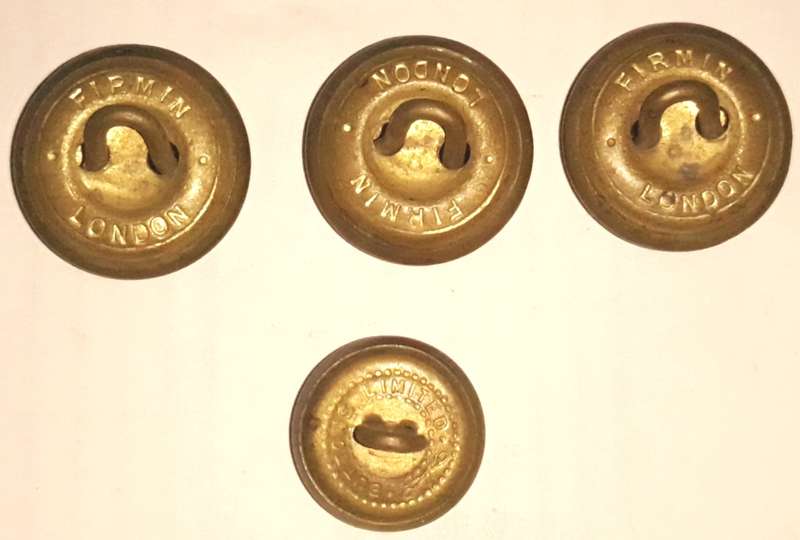 Vintage World War One and Two Irish Guard Buttons