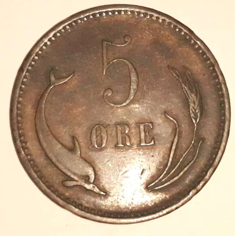 1902 Danish Five Ore