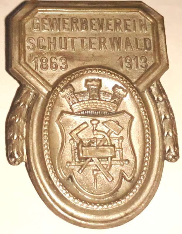 Antique German Schutterwald 50 Year Trade Association Badge
