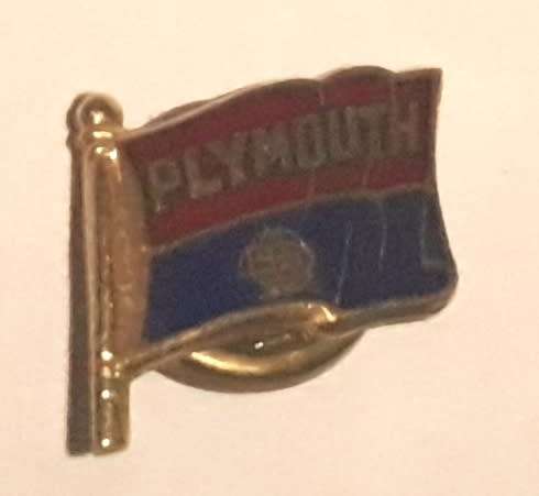 Vintage Plymouth Car Pin Badge