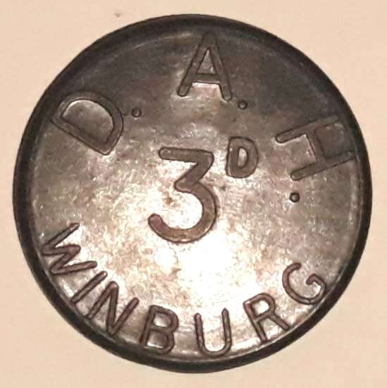 Vintage Die Afrikaanse Handlehuis Three Pence Token