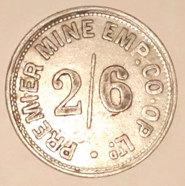 Vintage Premier Mine Emp. Co-Op Half Crown Token