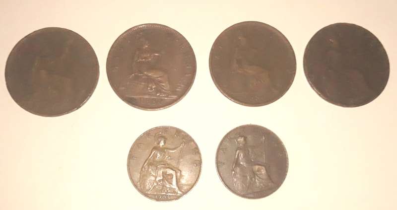 British Selection of Half Pennies and Farthings