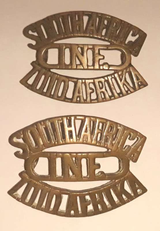 UDF World War One South African Infantry Shoulder Title Pair