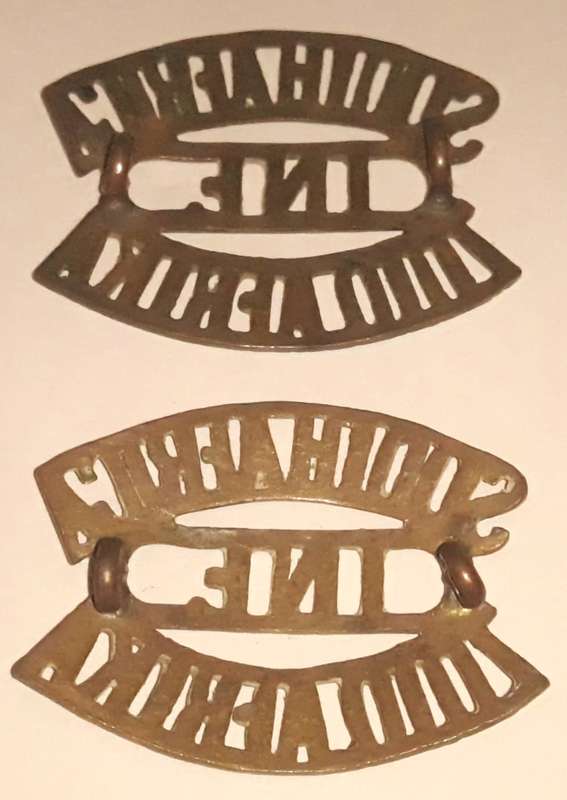 UDF World War One South African Infantry Shoulder Title Pair