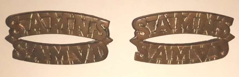 UDF World War Two South African Military Nurses Service Shoulder Title Pair