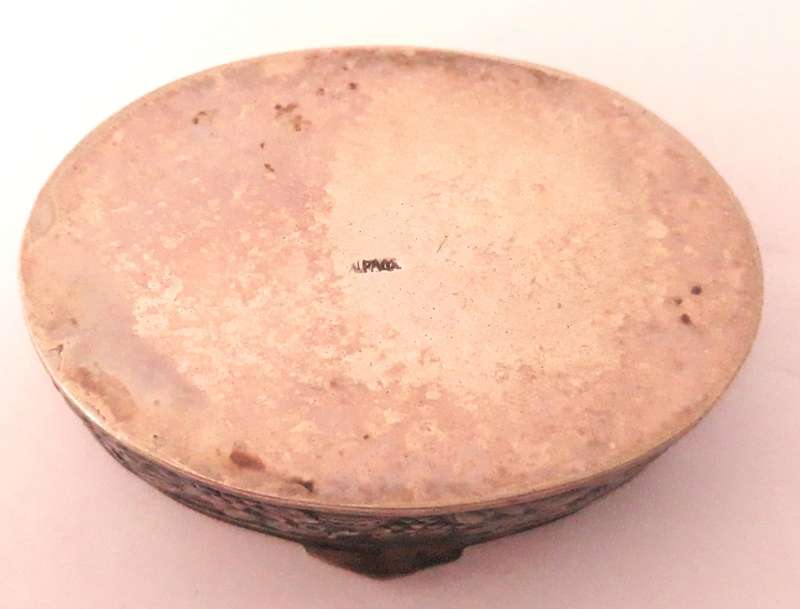 Vintage Mexican Alpaca Pill Box