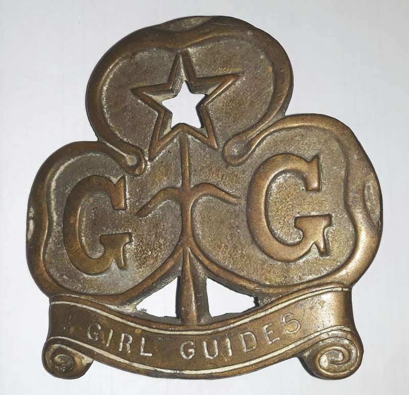 Vintage 1930/40s Girl Guides Brass Flag Pole Top