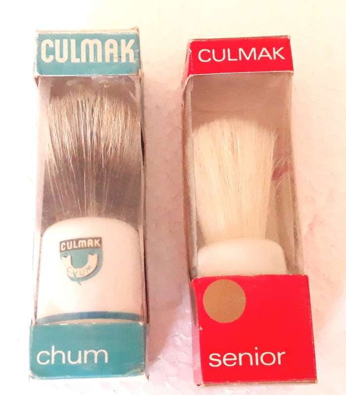 Vintage Culmak Shaving Brushes - Chum and Spartan