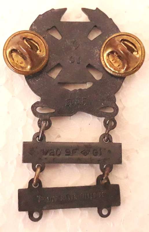 Vintage United States Army Expert Marksman Badge - Rifle and Pistol Bars