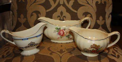 J&G Meakin Sauce Boat and Creamers