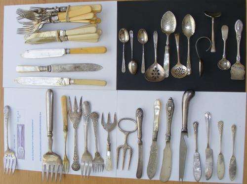 Collection of Silver and Silver Plate Cutlery.Oldest ones circa 1897.Sold as one lot.R1 Start